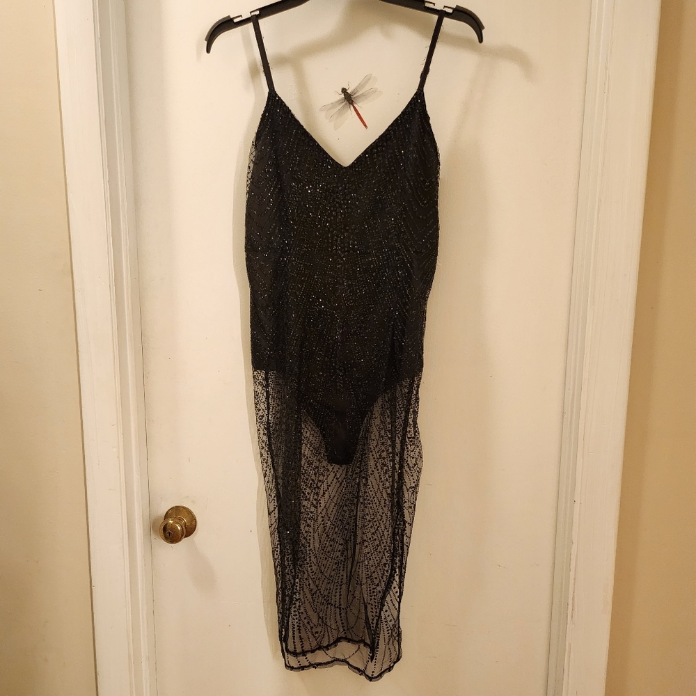 Glitter bodysuit dress